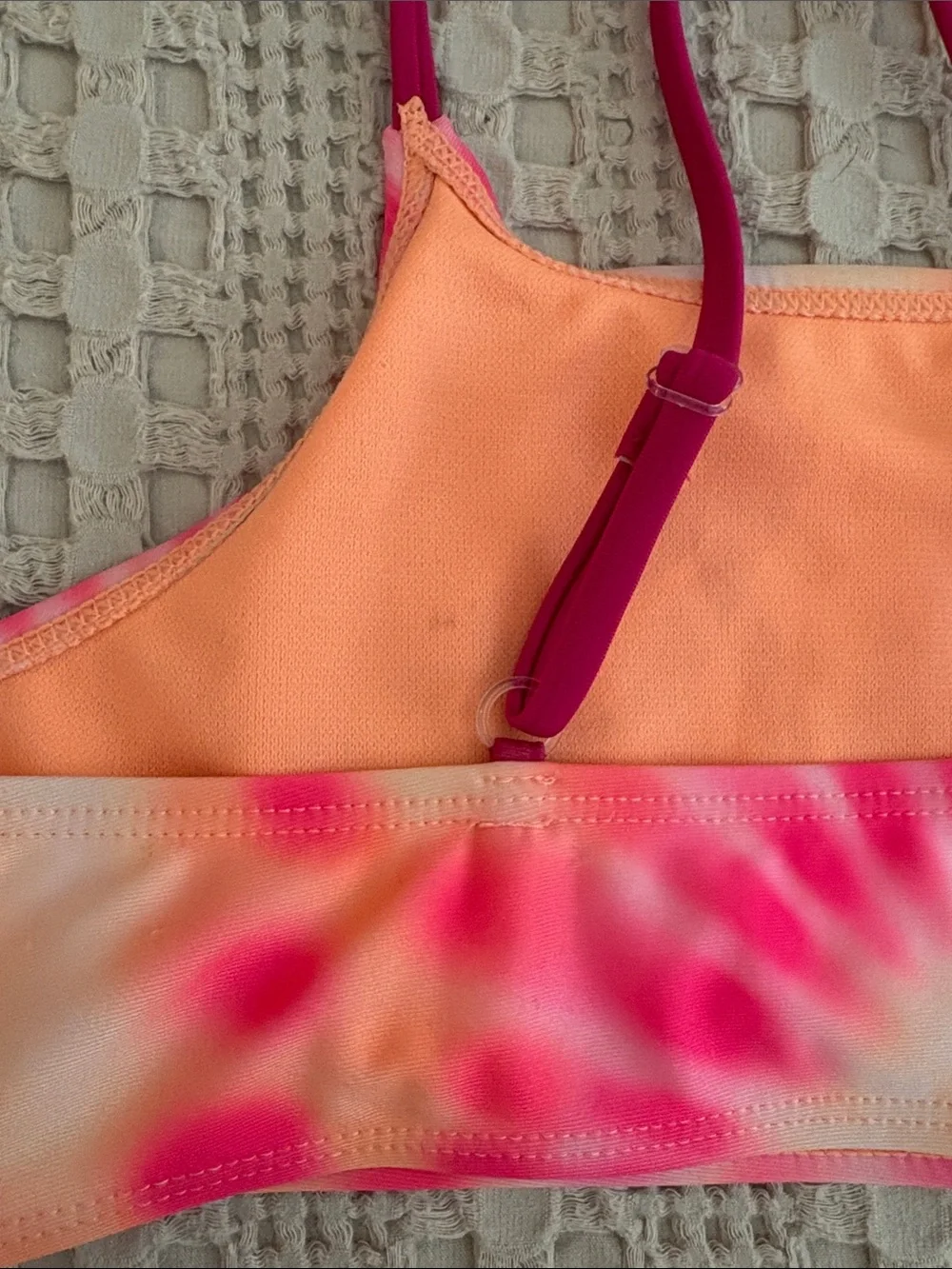 Hurley Pink & Peach Tie-Dye Sport Bikini